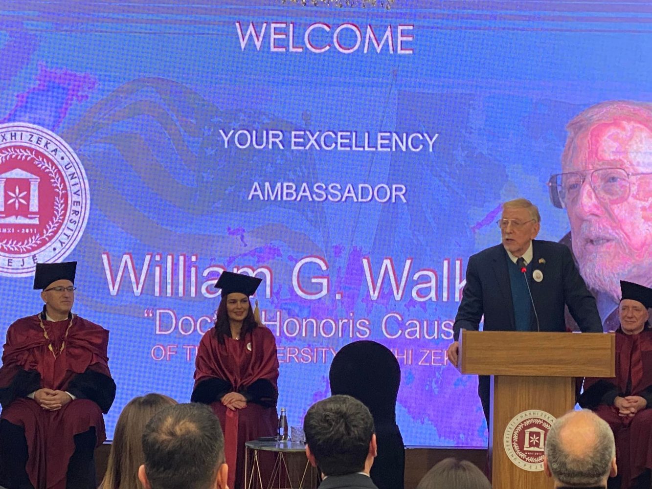 Ambasadori Walker për titullin “Doctor Honoris Causa”: Jam shumë krenar që të marrë këtë çmim