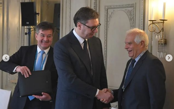 “Po na bëhet shumë presion”, Vuçiq takohet përsëri me Borrellin në Mynih