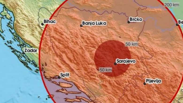 “Dridhje e shkurtër por e fortë, ” Një tërmet i fuqishëm godet Sarajevën dhe rrethinën e saj”