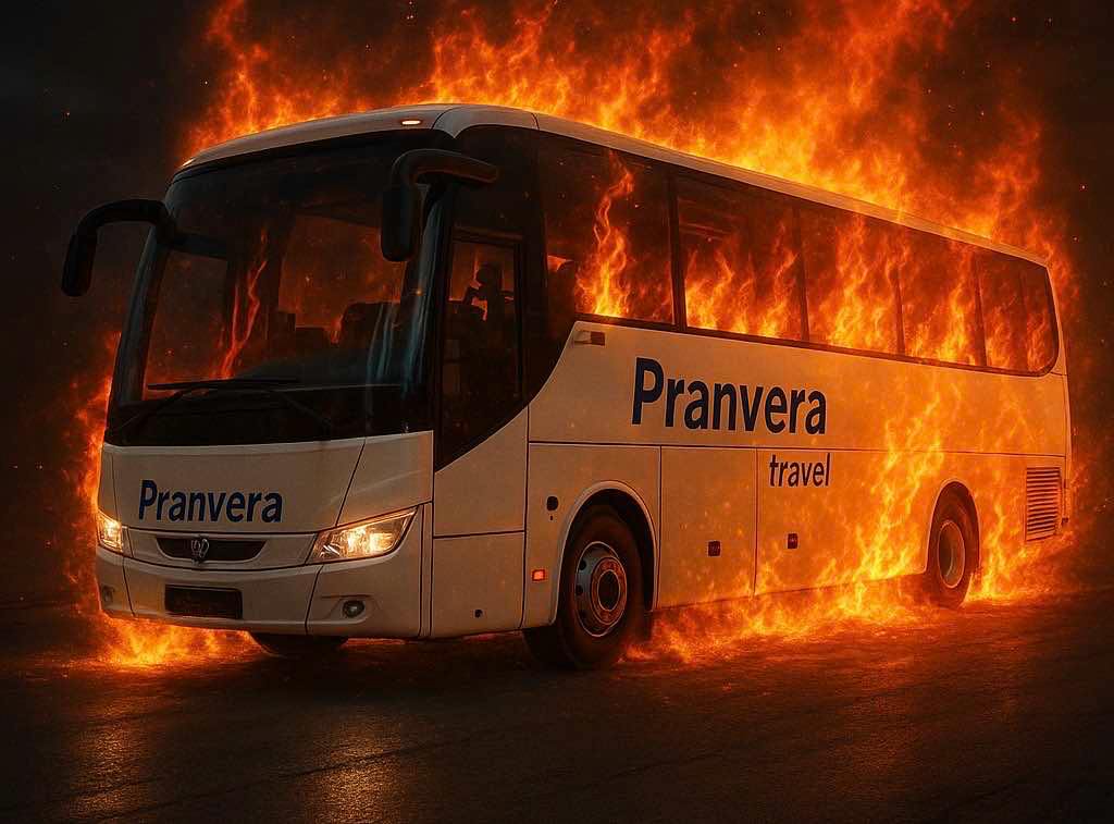 Djegia e autobusit në drejtim të Gjermanisë / Flasin nga kompania “Pranvera Travel”: Flaka erdhi vetëvetiu nga problemi me rrymë